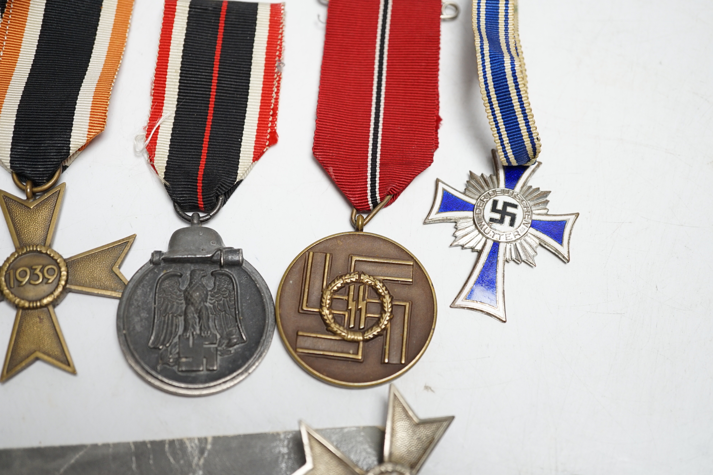 A group of German WWII medals